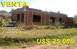 Terreno (245 m2) con Construcción (80 m2) en Manzanares!