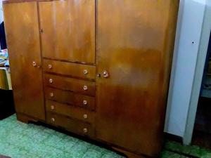 ANTIGUO JUEGO DE DORMITORIO MADERA MACIZA