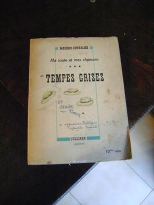 Antiguo Libro Tempes Grises De Maurice Chevalier Serie 15.7