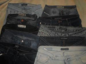 Lote 10 jeans de marca muy buen estado mujer talle .