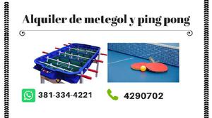 Metegol y ping pong alquiler