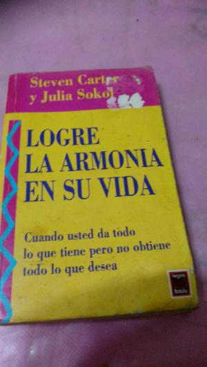 Vendo libro logre la armonia en su vida