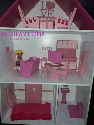 Casa de Muñecas Barbie con muebles super reforzadas MDF 9MM