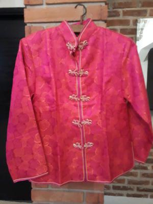 Chaqueta oriental de raso