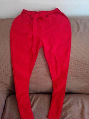 PANTALÓN BABUCHA CON LAZO COLOR ROJO!!!