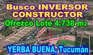 Yerba Buena OPORTUNIDAD Terreno 4738 m2 BUSCO Inversor