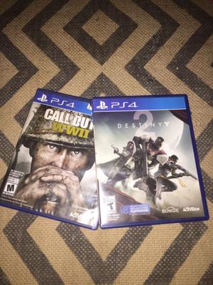 Combo de juegos de ps4-call of duty ww2 & destiny 2