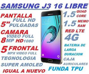 VENDO SAMSUNG J3 6 IGUAL A NUEVO,CAJA AURICULARES FUNDA