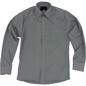 Camisa de vestir manga larga gris talle  nueva