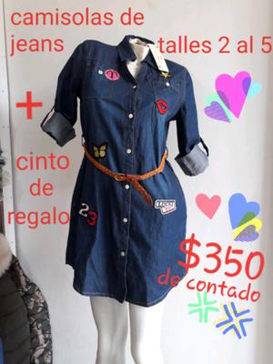 Camisa vestido de jeans