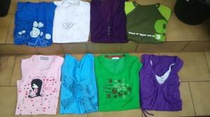 Lote de 8 remeras de mujer mangas cortas- Talle Small