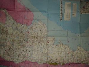 Mapa Geografia rutas y caminos argentina 55x75cm doble