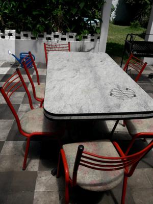 Mesa y 6 sillas