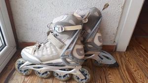 Rollers impecables marca Rollerblade gris /blanco