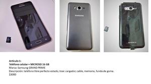 Teléfono celular + MICROSD 16 GB Marca: Samsung GRAND PRIME