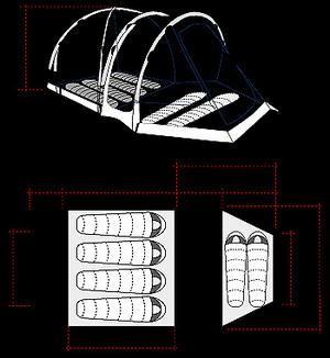 Carpa marca Doite modelo Ruca para 6 personas.