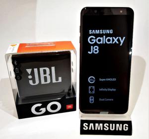 Combo Samsung J8 + Speaker JBL GO