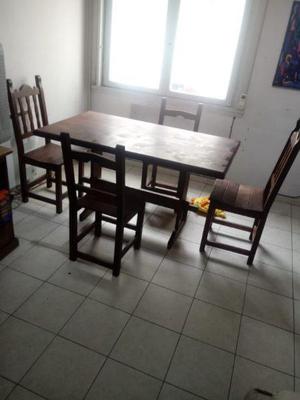 Juego de comedor algarrobo ¡Urgente por mudanza!