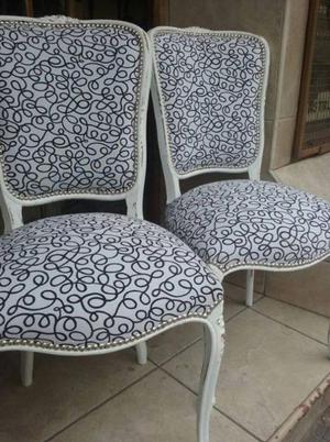 son 2 coquetas sillas de estilo frances restauradas