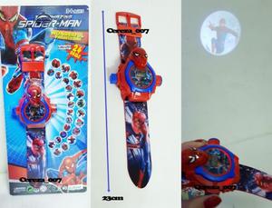 Reloj Proyector D 24 Imagenes D Spiderman cars