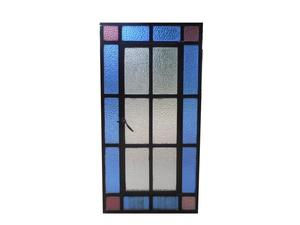 Antigua ventana tipo mampara de hierro con marco (68x134cm)