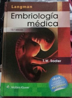 Libro Langman De Embriología Médica