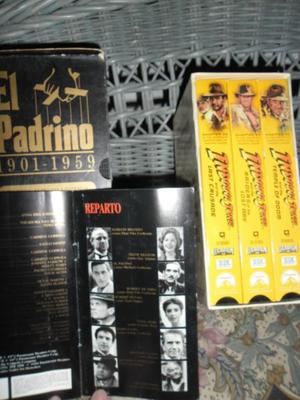 COMBO DE VHS EL PADRINO E INDIANA JONES-$750