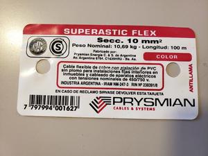 Cable Prysmian 10 Mm Rollos Por 100 Metros