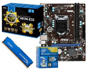 Combo Intel G3250 3.2Ghz Msi H81M-E33 4 Gb Ram