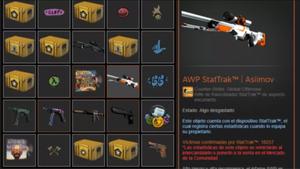 AWP Asiimov StatTrak (Algo desgastado) CSGO Steam