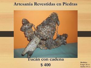 Artesanias Revestidas en Piedras - Tucan Con Cadena