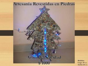 Artesanias Revestidas en Piedras - Árbol de Navidad
