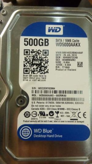 DISCO DURO NUEVO DE WD 500GB SATA / 16MB CACHE otro de 1