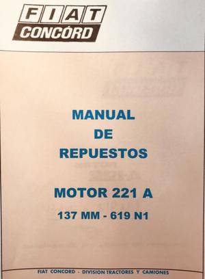 Manual de repuestos motor Fiat 221A
