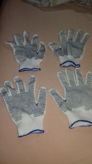 guantes moteados de trabajo de tela