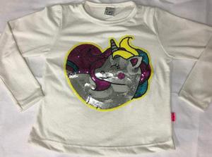 Remera Unicornio lentejuelas