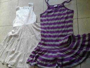 VENDO 2 VESTIDOS DE MARCA DE NENA, TALLE 6 Y TALLE 8 EL