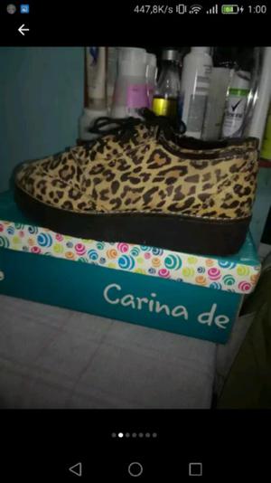 Zapatos lady stork animal print