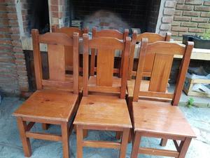 6 sillas de madera usadas $ 