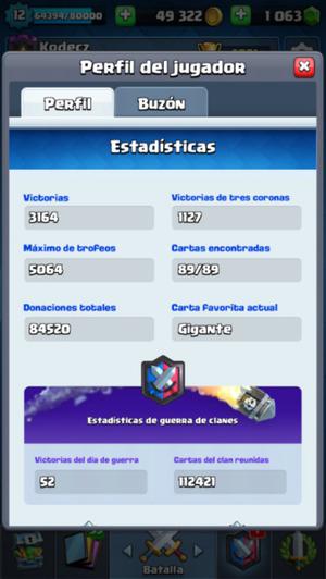 Cuenta Clash Royale