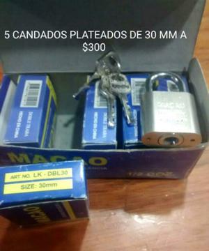 Vendo _liquido los 9 candados linea macao plateada