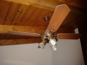 Ventilador de techo de madera 3 luces