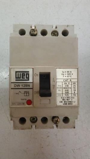 Interruptor Termomagnetico WEG 3x80A