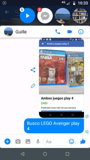 Juegos play4. Canjeo lego advengers