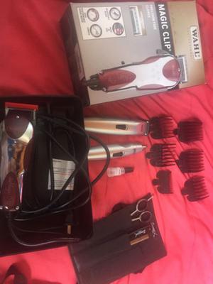 Máquina Wahl profesional completa, kit de tijeras y de