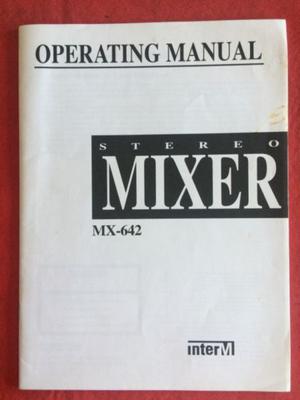 Inter M Mixer Mx-642 Manual De Operacion Caba Envio Interior