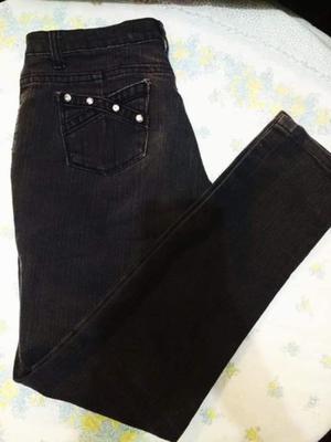 JEAN NEGRO MARCA INQUIETA ORIGINAL ELASTIZADO CON STRASS EN