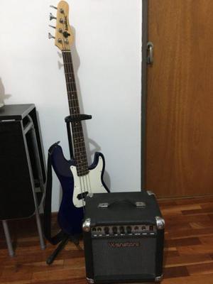 Kit Bajo Washburn Lyon Series Amplificador Wenstone 15w