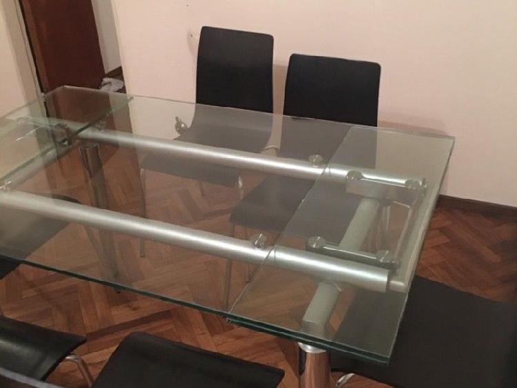 Mesa de vidrio extensible