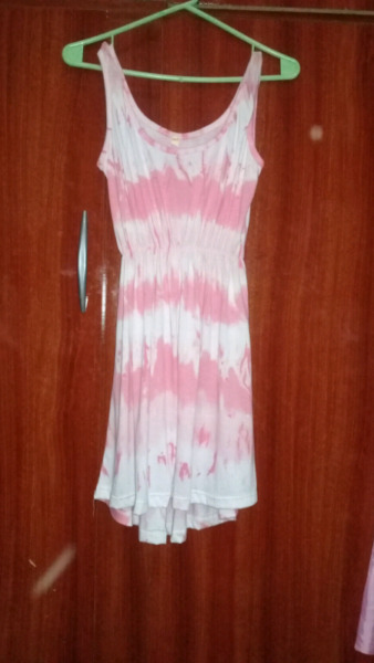 Vestido rosa blanco